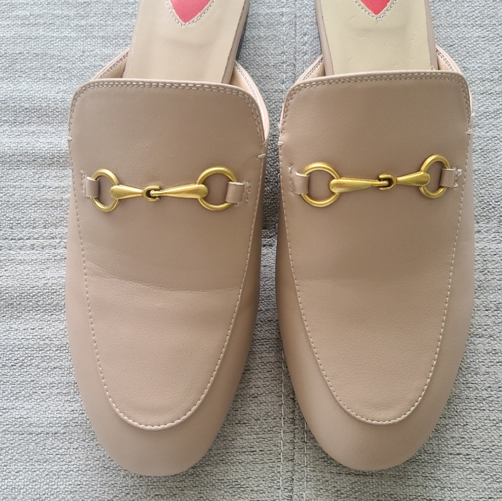 Designer Style Princetown Horsebit Leather Loafer Mules Camel, Sz 8.5 - Picture 9 of 11